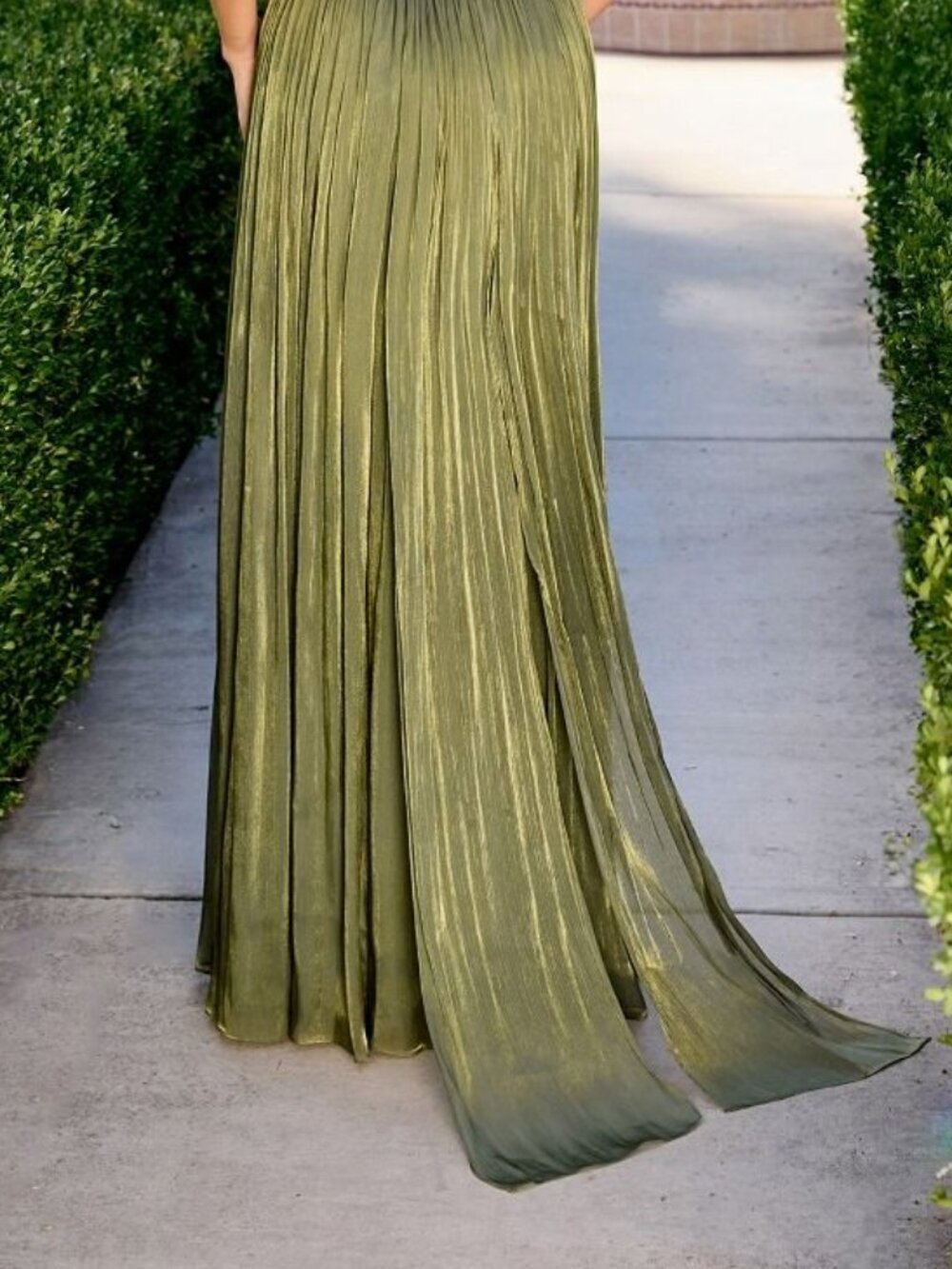 New Black A-Line Pleated Chiffon Bridesmaid Dress w/ Draped Cape Sleeves CD413 - Picture 7 of 10